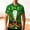 Green B, variant on SGFCWSX Men's St. Patrick's Day Short Sleeve Shirt Tuxedo Shamrock Print Button Down Party Costume Shirt Green Size L