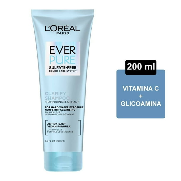 Shampoo L'Oréal Paris Ever Clarify & Restore purifica e hidrata, reduce el deslave 200 ml