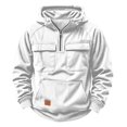 thumbnail image 4 of Mercatoo Boys Hoodies Half Zip Hooded Pullover Long Sleeve Oversized Sweatshirts with Pockets Fall Winter Ribbed Athletic Tops, 4 of 9