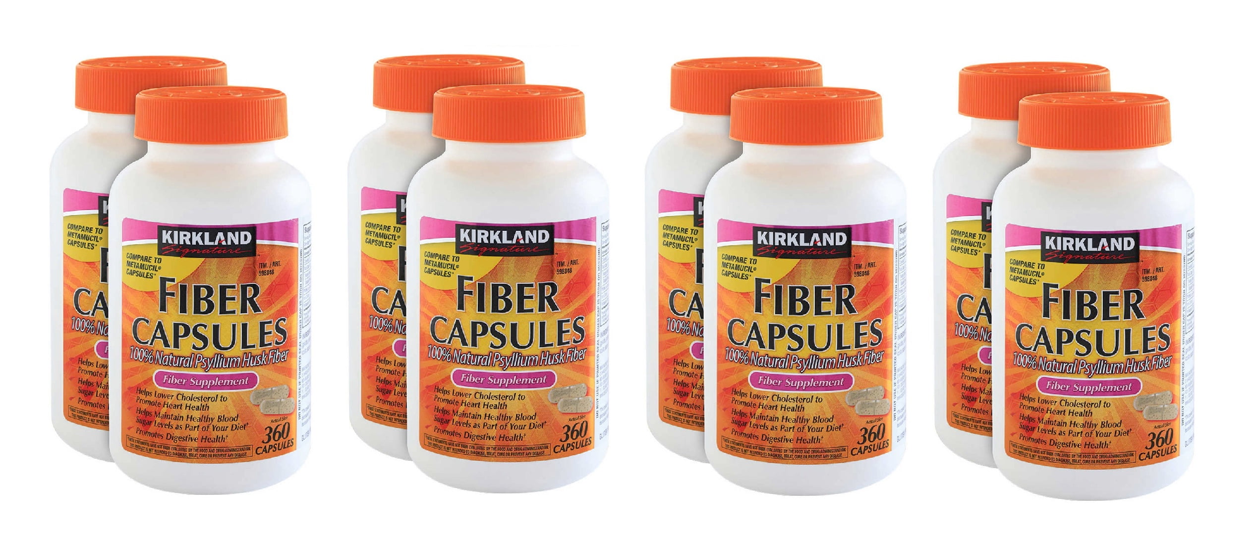 Kirkland Signature Psyllium Fiber Sugar Free 2 ct 180 ct 4PK