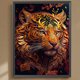 thumbnail image 1 of Cuadros Decorativos 5D DIY taladro cuadrado completo diamante pintura negro oro tigre decoración del hogar arte Wdftyju embutido en tela, 1 of 9