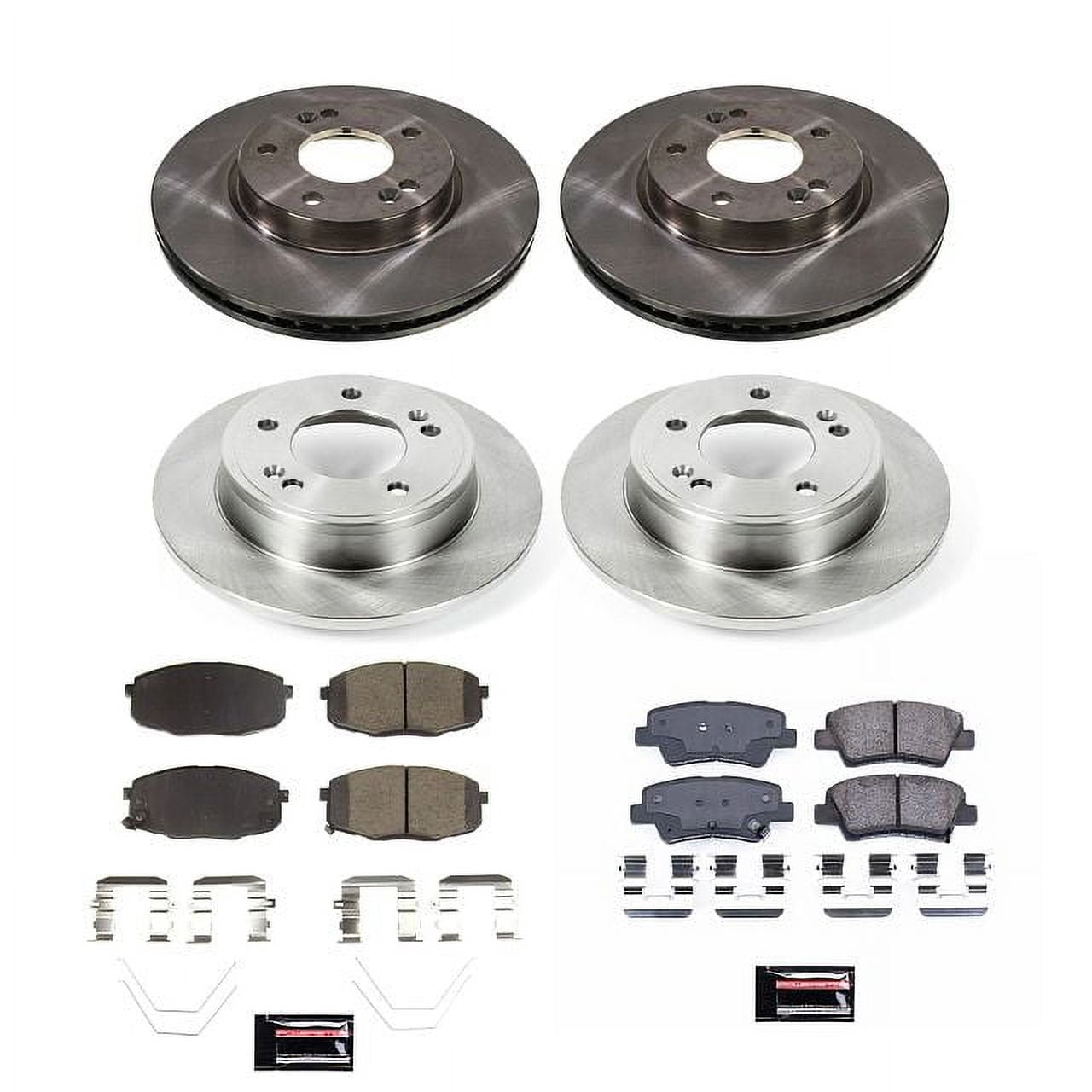 PowerStop Front and Rear Stock Replacement Brake Pad and Rotor Kit Fits: KIA Select Models KOE8810
