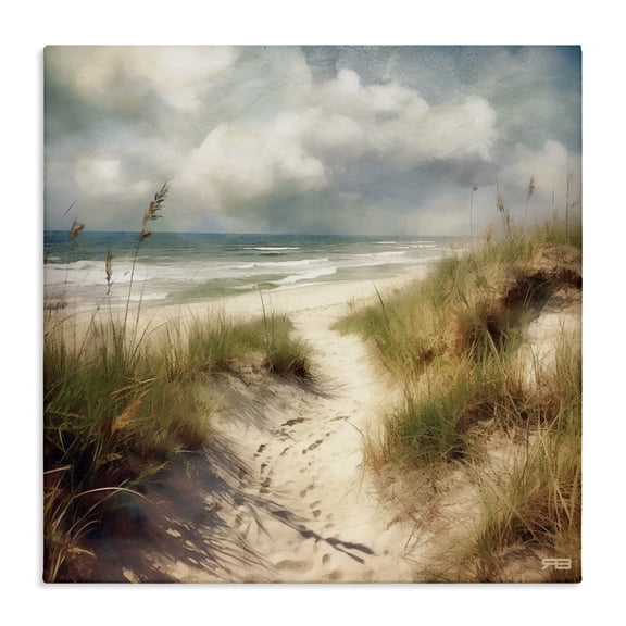 Stupell Industries Tropical Sandy Footprints Beach Path Canvas Art, 36 x 36, by RB