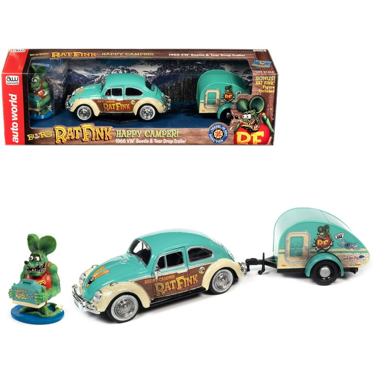 ミニカー AUTO WORLD 1:24 RAT FINK 1966 VW Beetle Auto World Rat Fink 1966 Volkswagen Beetle - 24017