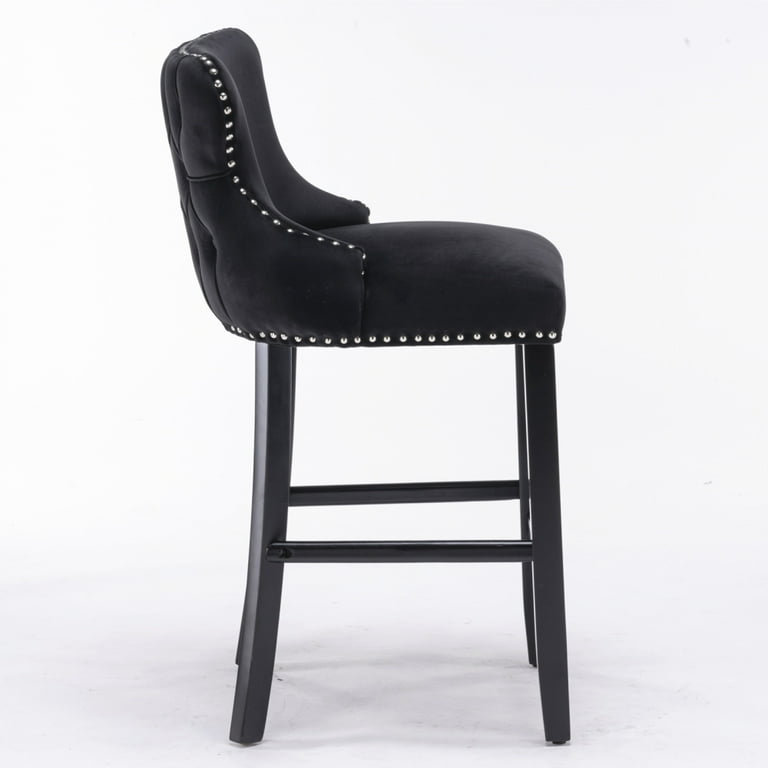 Black tufted bar stools new arrivals