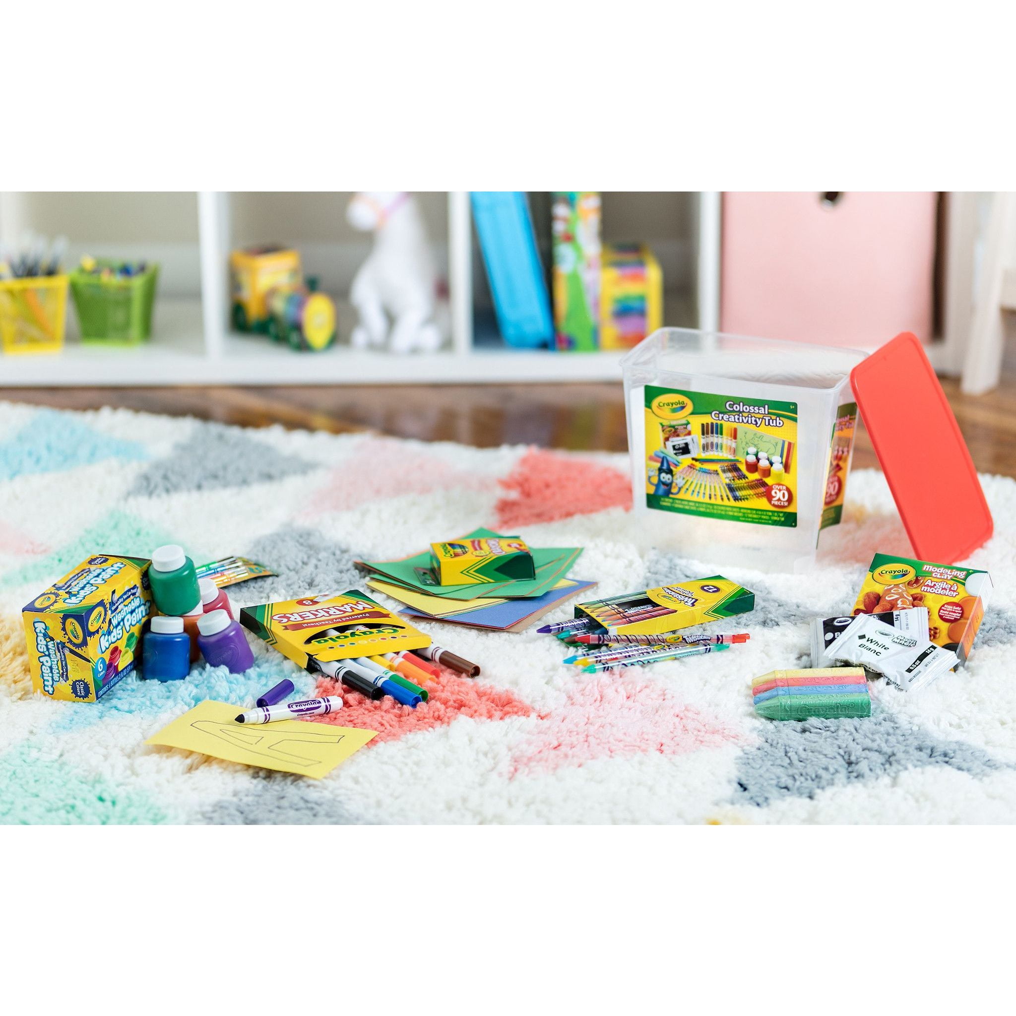 Crayola Creativity Tub, Art Set, 102 Pcs, Toys for Kids, School