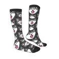 thumbnail image 3 of Vsdgher HUSKY Face Print Thigh High Socks Extra Long Stretchy Sock Women Over Knee High Opaque Stocking Daily Wear, 3 of 5