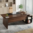 thumbnail image 6 of Tribesigns 78-Inch Executive Office Desk: Modern L-Shaped Desk with File Cabinet and Storage Shelves, Large Wood Computer Desk for Home Office, 6 of 10