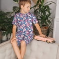 thumbnail image 4 of Fotbe Skull Pijama Estampada de 2 Piezas para Niños – Ropa de Dormir de Manga Corta Cómoda para Niños y Niñas, Camiseta y Shorts de Algodón-Small, 4 of 6
