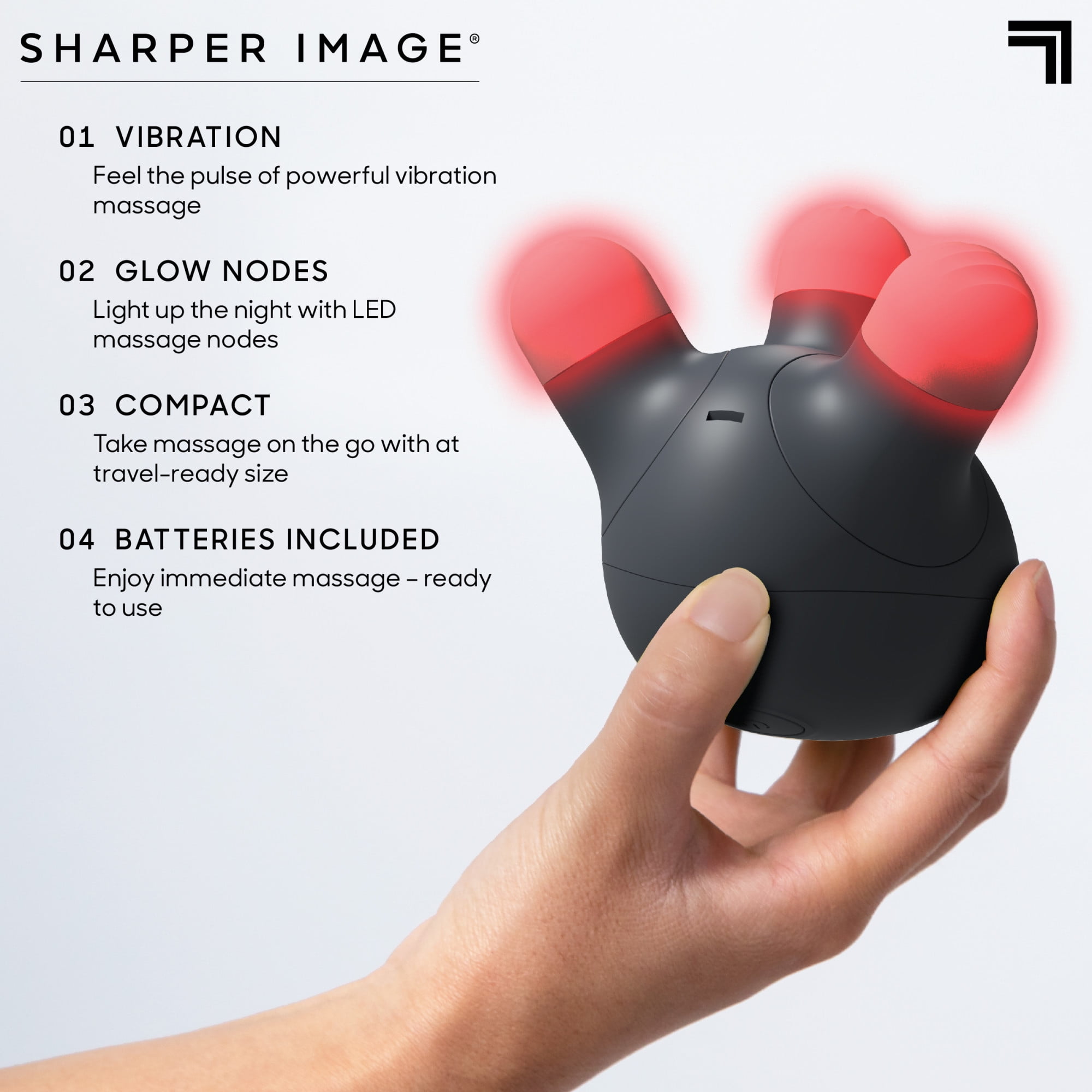 Sharper Image Realtouch Shiatsu Wireless Neck and Back Battery