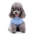 thumbnail image 5 of Stripe Dog Vest Fleece Mountaineer Coat Warm Windproof Polyester Jacket for 2-30 Lbs All Seasons Outdoor Pet Apparel,Light Blue Size 3XL, 5 of 9