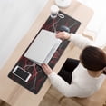 thumbnail image 3 of Black Bottom White Red Gray LinesLine Theme&nbsp;desk Mouse Padwaterproofwashable&nbsp;for Office Home Work GamingmousepadsRubber Base Mousepad with Stitched Edges 31.5x11.8inches, 3 of 7