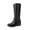 BLACK, variant on DREAM PAIRS Women's Knee High Boots Square Toe Tall Boots Pull-On Western Stitching Block Heel Fashion Boots
