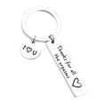 thumbnail image 2 of TopLLC Keychains Couple Keychain Letter Stainless Steel Keychain Gift Fashion Decorations, 2 of 2