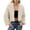 Beige, variant on Faux Fur Jacket Women Fluffy Winter Cropped Coats Long Sleeve Cardigan Jackets Loose Fit Thermal Tops Collared Overcoat Simple Elegant Basic Outerwear Stylish Casual Top