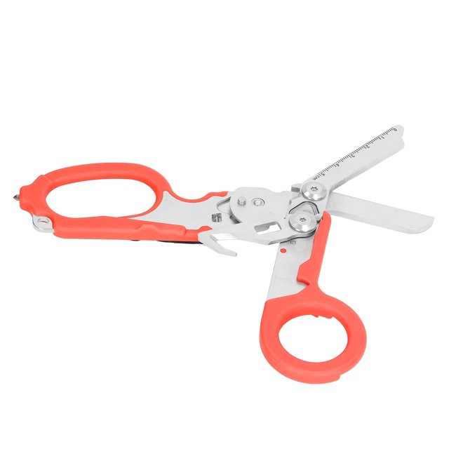 Folding Scissors Stainless Steel Clear Scale Wind Breaker Cutter Wrench Tool for Outdoor,Multi Function Folding Scissors with Safe Locking Mechanism and Stainless Steel Material
