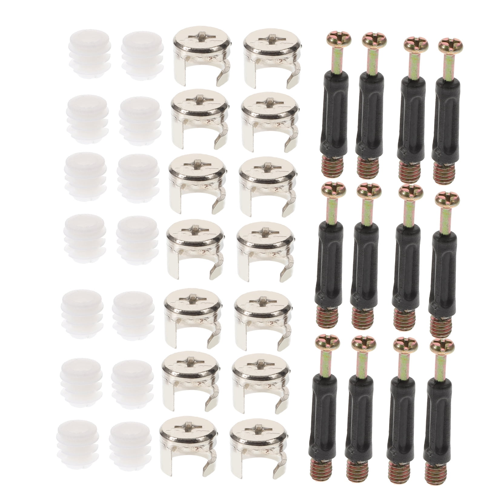 FOMIYES 100Sets Assorted Color Furniture Cam Lock Fittings with Anti-Rust Zinc Alloy
