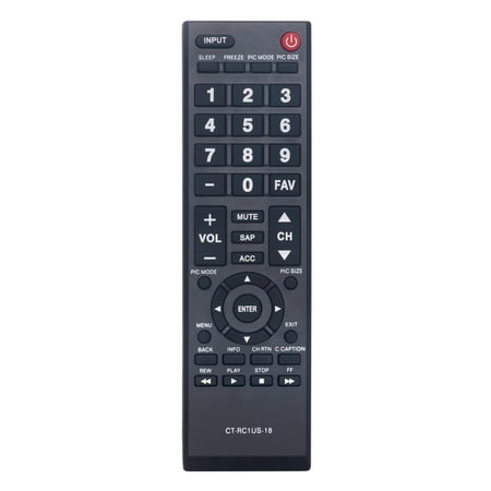 CT-RC1US-18 Replacement Remote Control Compatible with Toshiba 4K OLED LCD HDTV 55L510U18 32L220U19 49L510U18 32L310U20