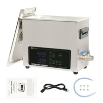 U.S. Solid 6L Ultrasonic Cleaner - 28/40kHz Dual-Frequency Digital Ultrasonic Cleaning Machine with Heater, Timer, and Degas Function