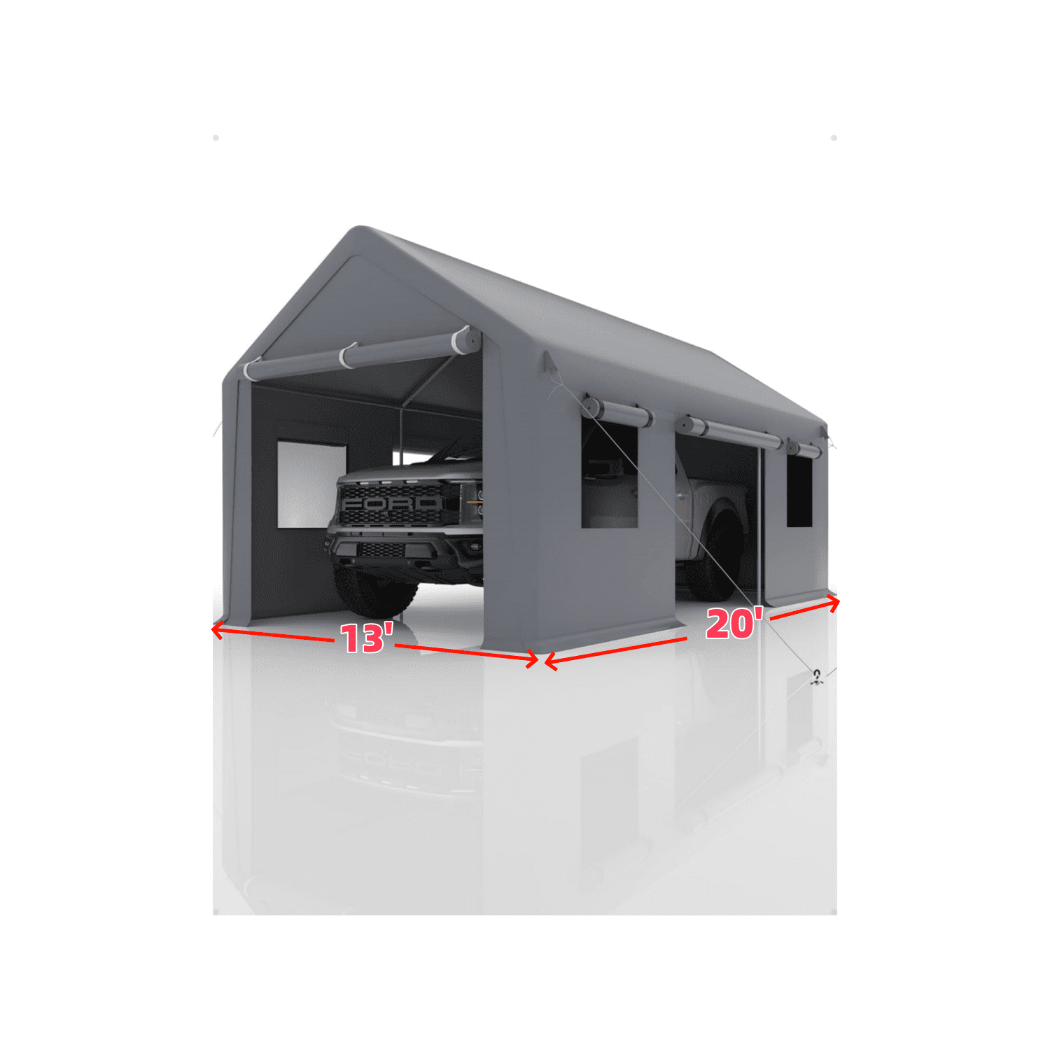 13 x 20 Zipper Door Replacement for Portable Carport