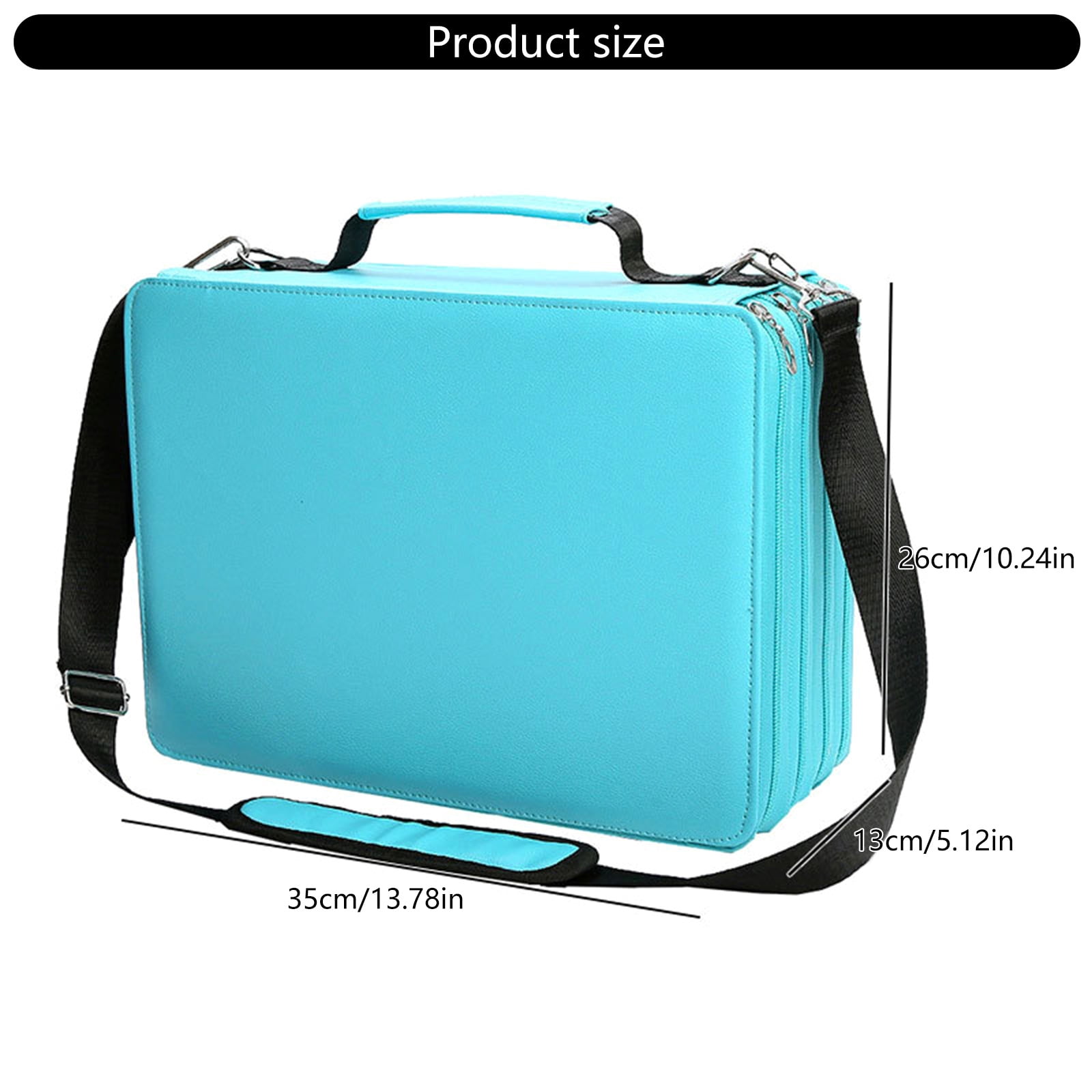 168/224 Slot Markers Organizers Carrying Bag with Shoulder Strap Multifunctional High Capacity Multilayer Marker Case