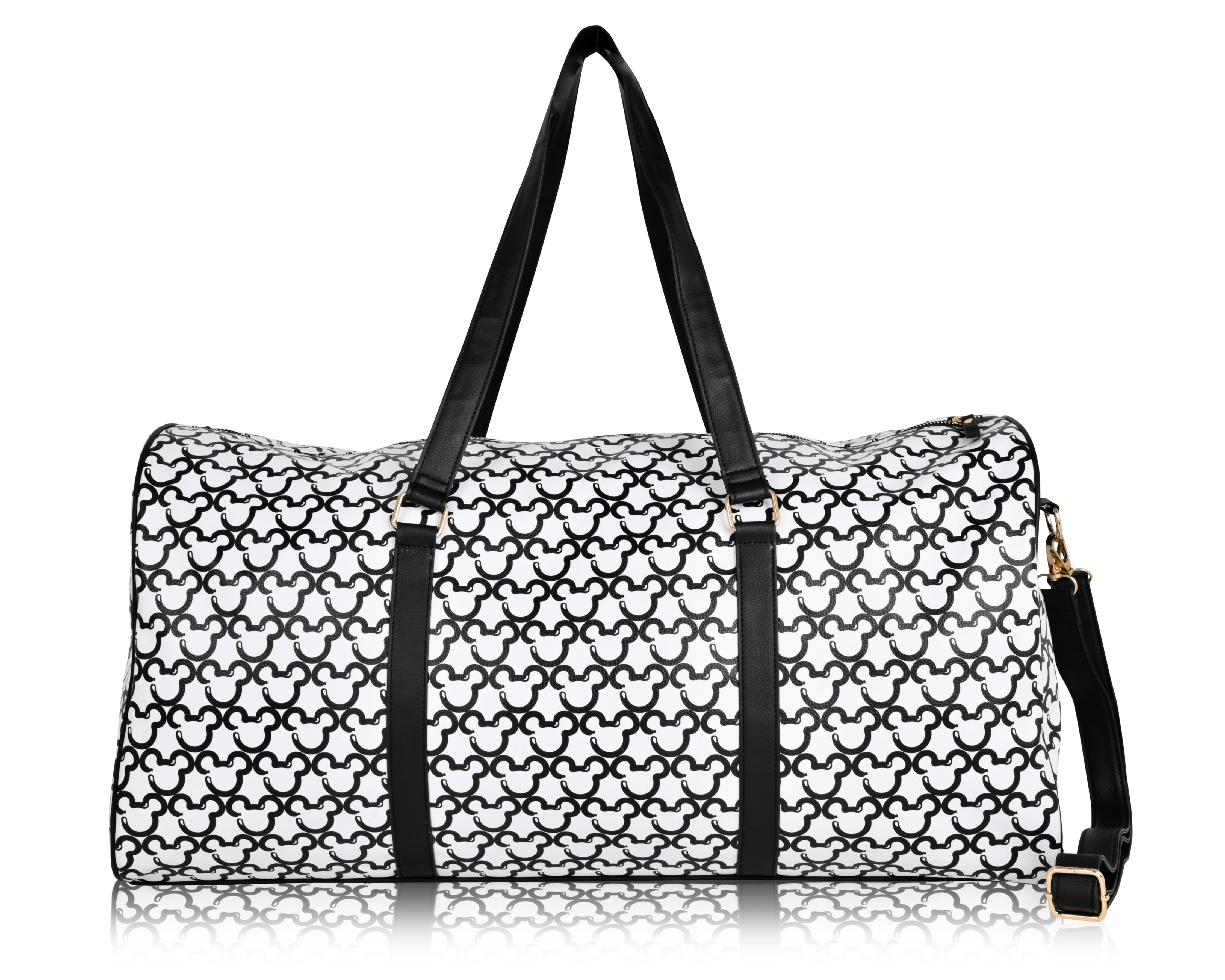 Disney Mickey Mouse AOP Adult's Overnighters Duffel -White