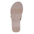 thumbnail image 6 of No Boundaries Women's Mid-Heel Platform Thong Wedge Sandals, 6 of 7