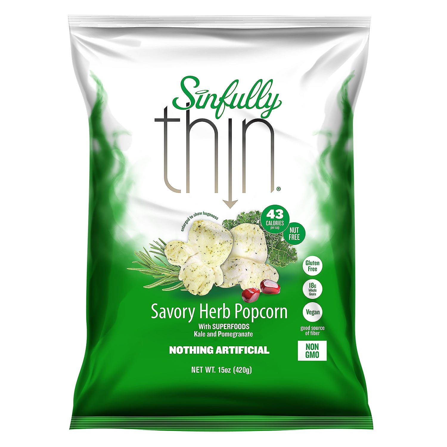Sinfully Thin Savory Herb Popcorn (15 oz.)