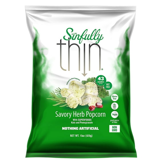 Sinfully Thin Savory Herb Popcorn (15 oz.)