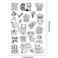 thumbnail image 2 of 1sheet Lovely Animals Plant Clear Stamps Silicone Stamp Transparent Stamp for Card Making Decoration, 2 of 9