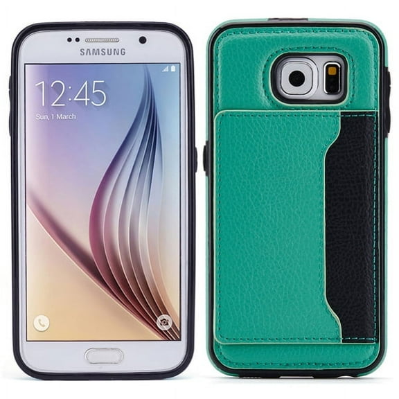 Green Leather Phone Case Compatible With Samsung Galaxy S6 A7N