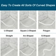 thumbnail image 5 of REGALWOVEN Collapsible Shower Barrier Stopper Water Splash Guard Blocker for Bathroom White 59"Lx0.8"Wx0.5"H, 5 of 6