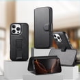 thumbnail image 5 of Allytechgroup for iPhone 13 Pro Case, 2-in-1 Wallet Phone Cover with Detachable PU Leather Card Holder, Magnetic MagSafe-Compatible RFID Blocking Protective Case & Wristband, Black, 5 of 14