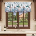 thumbnail image 6 of Turtle Coastal Curtain Valances for Windows, Kitchen Valance Window Treatments Panel 2 Pack, Summer Beach Ocean Shell Jellyfish Starfish Rod Pocket Short Curtains for Bathroom Bedroom 42 x 18 Inch, 6 of 8