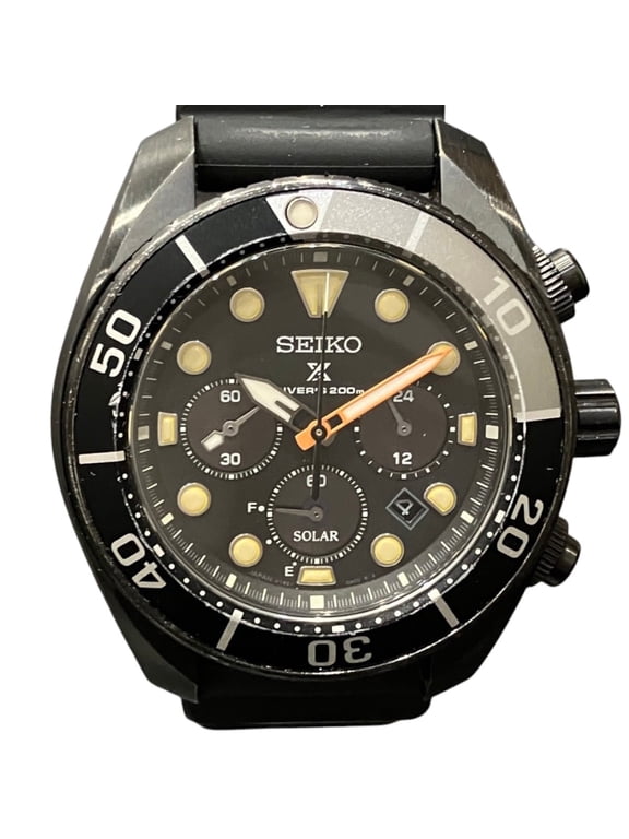 Pre-Owned Seiko Prospex watch, total weight 119g, stainless steel, rubber strap, solar powered,...