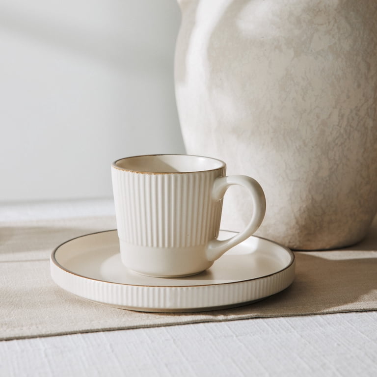 Thyme & Table 12 fl oz Aden Cream Stoneware Mug - Walmart.com