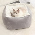 thumbnail image 3 of Cama Cuadrada Acogedora para Mascotas Colco Cama de Cachorro de Calentamiento Gris, 3 of 8