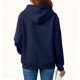 thumbnail image 5 of Textilo Women's Long Sleeve Hoodies Hooded Pullover Hoodies with Pocket Solid Color Sweaters Loose Fall Winter Comfy Casual 2026 Outfits,Navy 3XL, 5 of 6