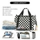 thumbnail image 5 of Disketp Black and White Checkerboard Bolsa de Viaje Tipo Duffle, Bolso de Mano para Fin de Semana para Mujer, Bolsa de Gimnasio Ligera para Hombre, Esencial para Viajes, 5 of 7