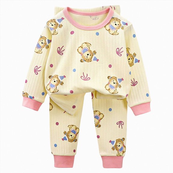 TAmten Toddler Boy 2-piece Pajamas Sleepwear Pjs for Baby Cute Soft Clothes Suit Dailywear & Loungewear Outfits Set Kids Clothing Outfits Size 7-8 Years