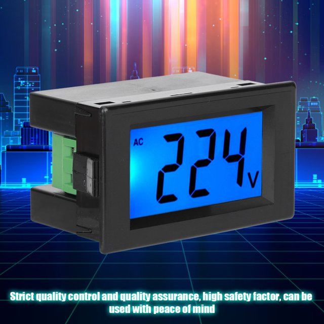 Amperímetro digital, voltímetro con pantalla digital, medidor de voltaje preciso, pantalla LCD de doble cara, elegante y moderno