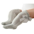 thumbnail image 1 of Infant Baby Girls Socks Cute Elastic Knee-Length Bowknot Ruffled Solid Lolita Socks Spanish Style, 1 of 5