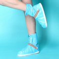 thumbnail image 3 of Cubrezapatillas impermeables para la lluvia, 1 par, antideslizantes, para ciclismo, color azul, talla L, 3 of 5