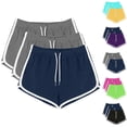 thumbnail image 2 of Gnshining 3PC Yoga Shorts for Women Summer Elastic Waist Shorts Casual Beach Shorts Wide Leg Athleisure Shorts Sweat Shorts High Waisted Sports Pants with Drawstring, 2 of 9