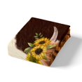 thumbnail image 4 of Highland Cow Duvet Cover King Brown Cowhide Beddding For Adult Teens Kids Sunflower And Farm Animals Bed Sets Cow Print Comforter Cover Western Home Decor Cow Print 3Pcs Quilt Cover, White Brown, 4 of 6