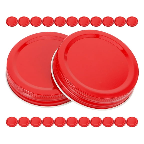 FRCOLOR 24pcs Mason Jar Lids Tinplate Canning Covers Replacement Airtight Canning Jars Covers Easy Installation And Using Leak-proof Lids 70mm