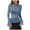 Blue, variant on Lace Long Sleeve Tops for Women-Skin Friendly Crew Neck Wave Hem Floral Embroidered Crop Top (Pink, S)