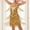 Gold, variant on NTACZA Sparkly Sequin Summer Dress Spaghetti Straps Fringe Mini V-Neck Cocktail Dress Solid Ball Gown Nights Out Black L
