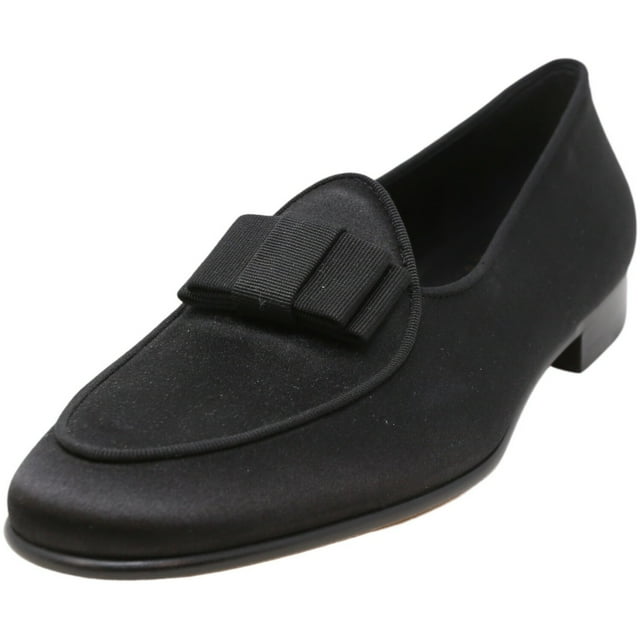 Edhen Men's Opera Loafer Black Ankle-High Satin Loafers & Slip-On - 9.5 M