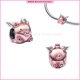 thumbnail image 3 of Flying Unicorn Pig Charm Fit Pandora Charms Classic Sparkling Herbarium Cluster Dangle brazde & brazjoya de chica regalo de Navidad de corazón rosa rubí colgante, 3 of 4